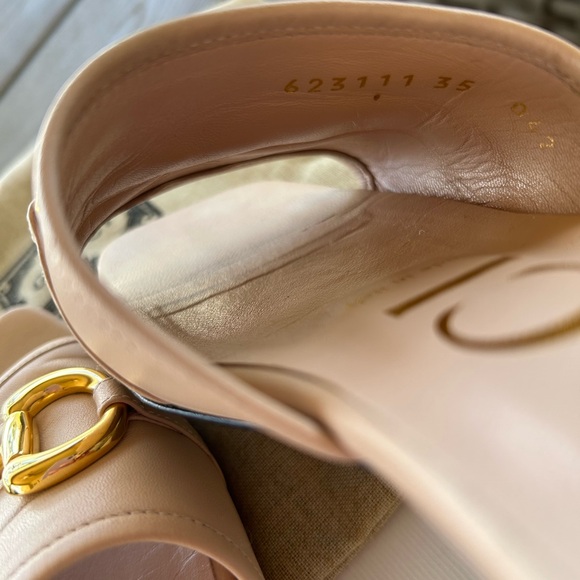 Gucci horse bit leather slide sandals  sz35 - Picture 7 of 14